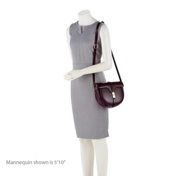 SOLD Celine Burgundy Leather Besace 16 Crossbody - Picture 9 of 10